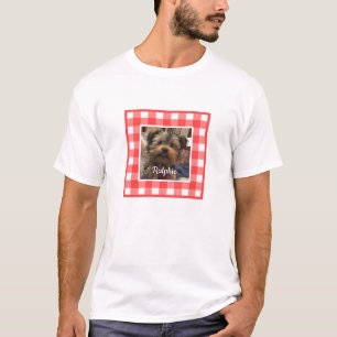 Custom Foto Frame Country Red Buffalo Karo Kariert T-Shirt