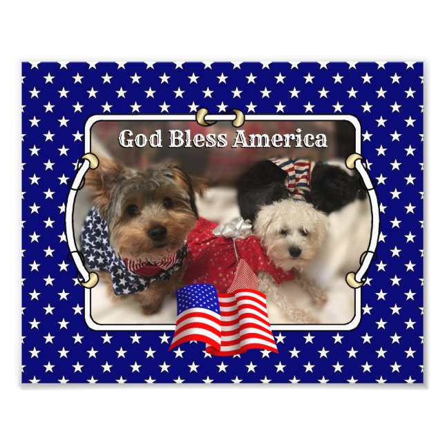 Custom Foto Frame USA American Flag Patriotic Fun (Vorne)