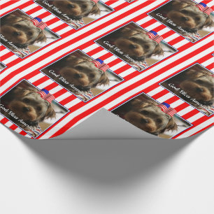 Custom Foto Frame USA American Flag Patriotic Fun Geschenkpapier