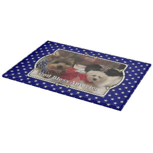Custom Foto Frame USA American Flag Patriotic Fun Schneidebrett