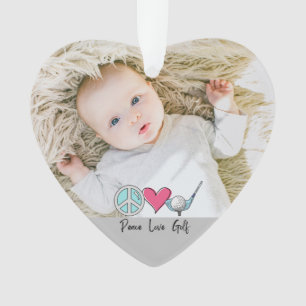 Custom Foto Frau Oma Mama Liebe Golf Ornament