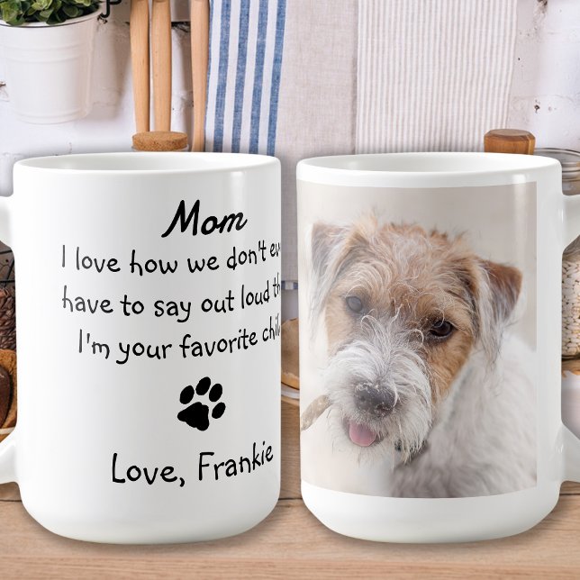 Custom Foto Funny Dog Mama Kaffeetasse (Von Creator hochgeladen)