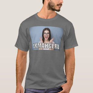 Custom Foto Funny Ermahgerd Meme Style T-Shirt