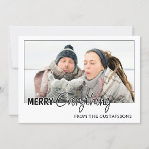 Custom Foto Funny Merry Alles Spaß Text Feiertagskarte