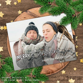 Custom Foto Funny Merry Alles Spaß Text Postkarte