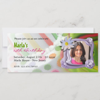 Custom Foto Geburtstagseinladung - Kuchen Einladung