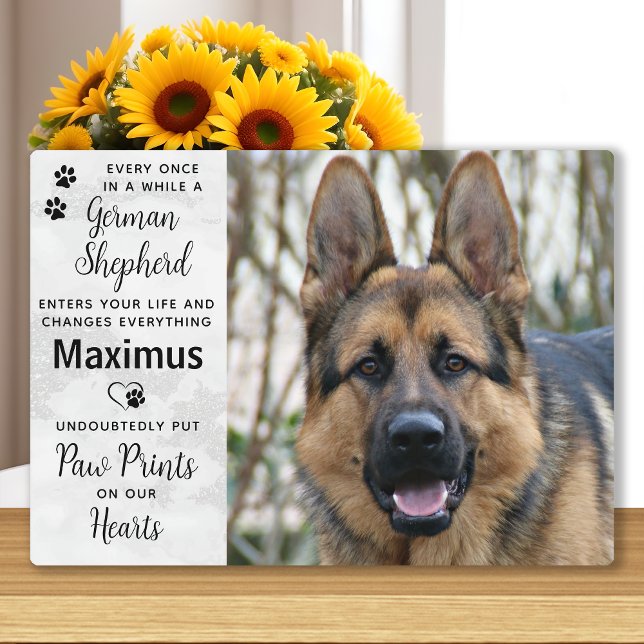 Custom Foto German Shepherd Memorial Fotoplatte (Von Creator hochgeladen)