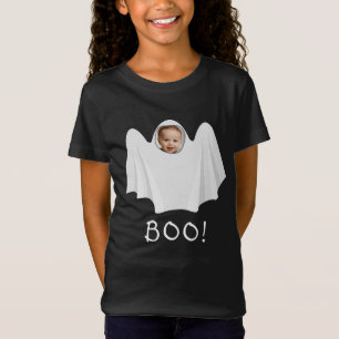 Custom Foto Ghost BOO Spooky Happy Halloween T-Shirt
