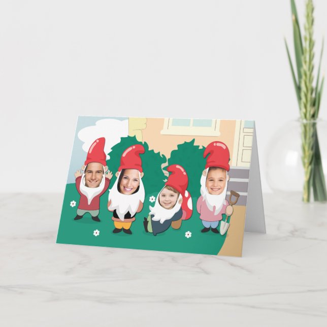 Custom Foto Gnome New House Ankündigung (Vorderseite)