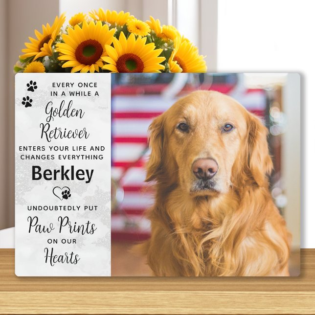 Custom Foto Golden Retriever Memorial Fotoplatte (Von Creator hochgeladen)