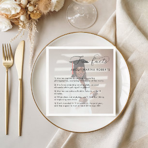 Custom Foto Graduate Fun Facts Graduation Party Serviette