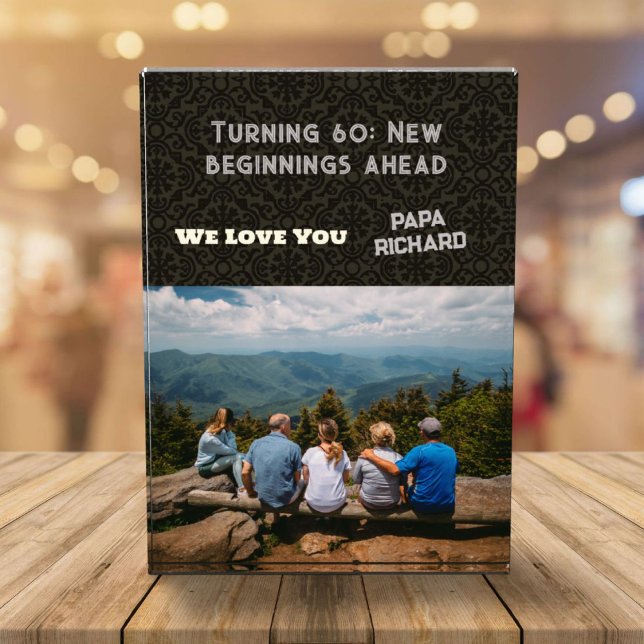 Custom Foto Happy 60. Geburtstag Geschenke für Män (60th Birthday Gifts for Men)