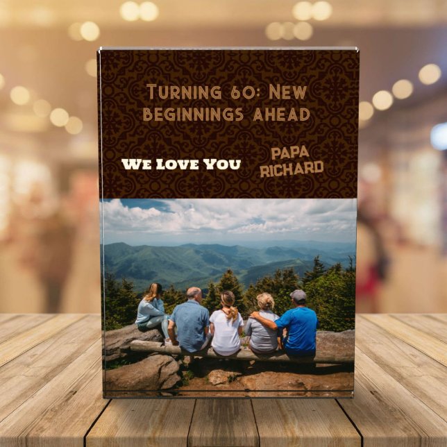 Custom Foto Happy 60. Geburtstag Geschenke für Män (60th Birthday Gifts for Men)