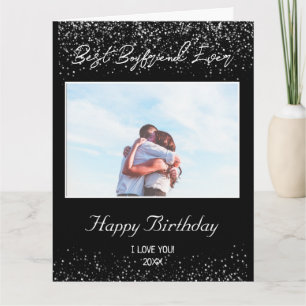 Custom Foto Happy Birthday Best Boyfrien jemals Karte