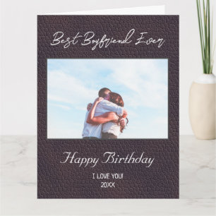 Custom Foto Happy Birthday Best Boyfrien jemals Karte