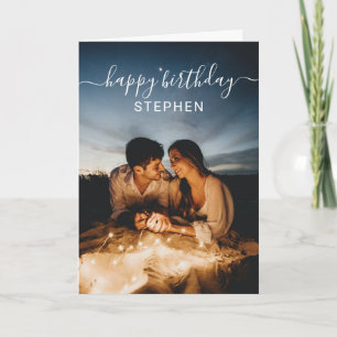 Custom Foto Happy Birthday Card Karte