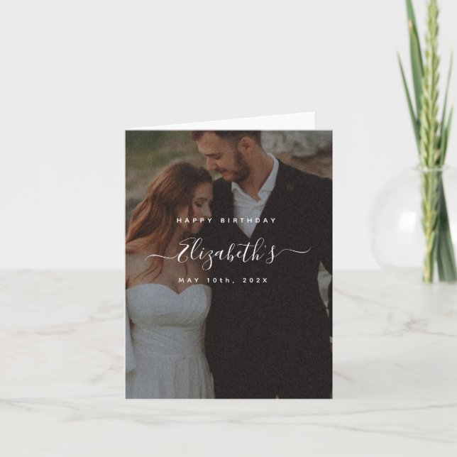 Custom Foto Happy Birthday Feiertagskarte (Vorderseite)