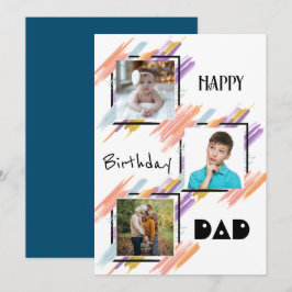 Custom Foto Happy Birthday Vater Card & Download Einladung