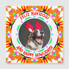 Custom Foto Happy Christmas Dog Mum Vater Magnet