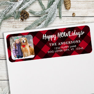 Custom Foto Happy HOWLidays Red Buffalo Kariert