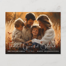 Custom Foto Happy Thanksgiving Postkarte