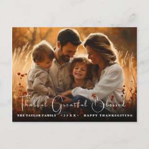 Custom Foto Happy Thanksgiving Postkarte