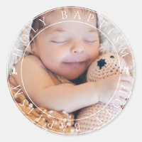 Custom Foto Heilige Taufe Umschlag Aufkleber