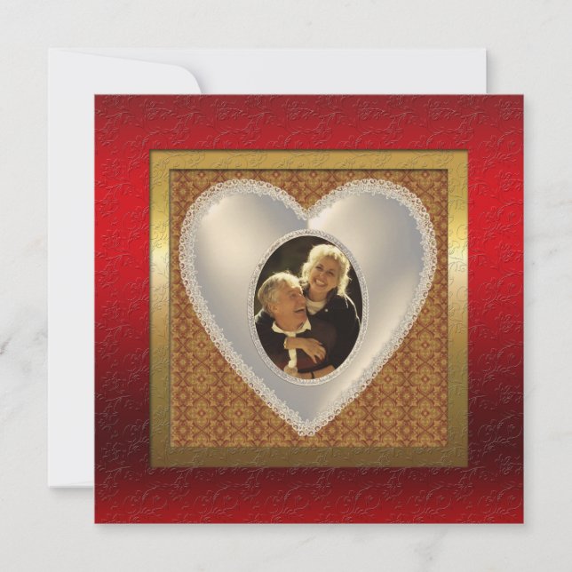 Custom Foto Hochzeitstag Party Einladung (Vorderseite)