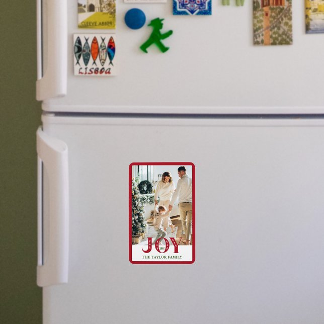 Custom Foto Holiday JOY Weihnachtszeit Wohngestalt Magnet (custom Photo Holiday JOY Christmas Home Decor Magnet)