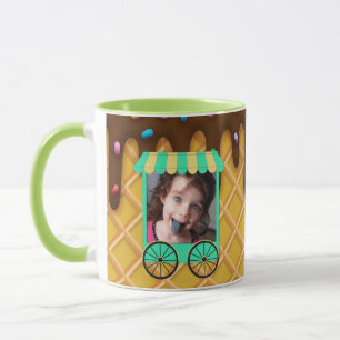 Custom Foto Ice Cream Waffel Cone Tasse