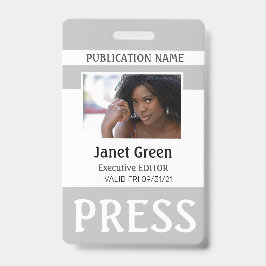 Custom Foto ID Journalist Press Pass Ausweis