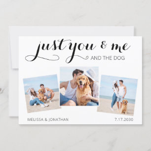 Custom Foto Just Married Hund Hochzeit Ankündigung