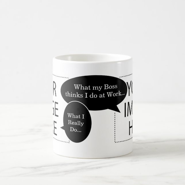 Custom Foto Kaffeemaschine Tasse mit zwei Sprechbl (Mittel)