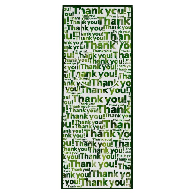 Custom Foto Lawn Care Service Vielen Dank! Geschenktüte Für Weinflaschen (Vorderseite)