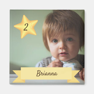 Custom Foto Magnet with Child's Name and Age