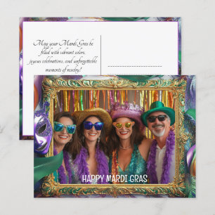 Custom Foto Mardi Gras Magie Postkarte