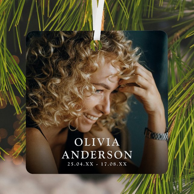 Custom Foto Memorial Tribute Weihnachten Ornament Aus Metall (Von Creator hochgeladen)