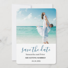 Custom Foto Moden Beach Save the Date Einladung
