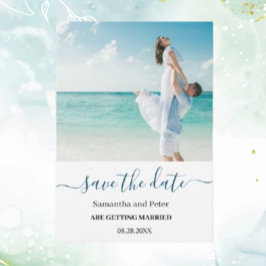 Custom Foto Moden Beach Save the Date Einladung