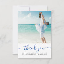 Custom Foto Modern Beach Wedding danke Ihnen Thema
