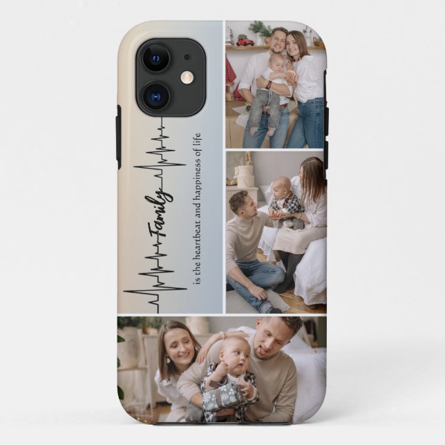 Custom Foto Modern Family Collage iPhone Case (Rückseite)