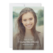 Custom Foto Moderne Blumenankündigung Abschluss