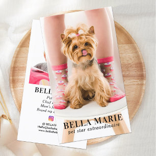 Custom Foto Moderne Pet Fotografie Social Media Visitenkarte