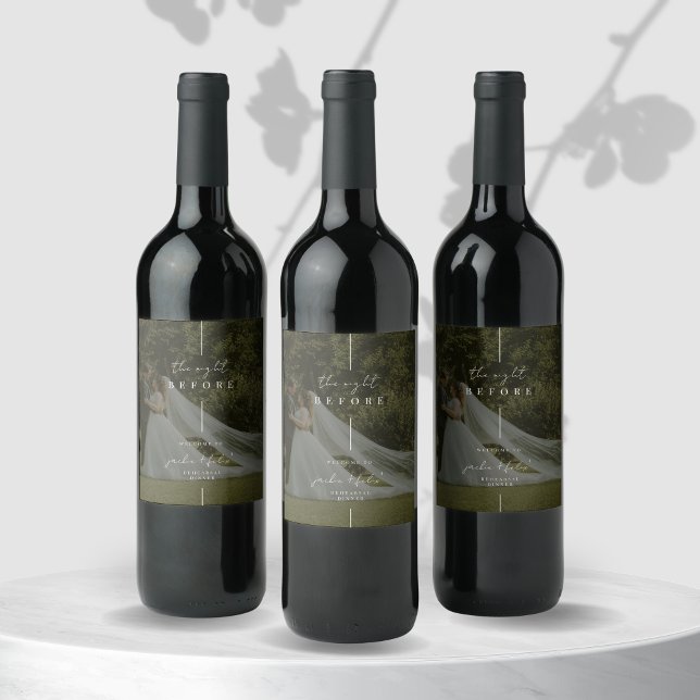 Custom Foto Modernes Probe Willkommen Weinetikett (Von Creator hochgeladen)