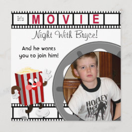 Custom Foto Movie Night Geburtstag Einladung