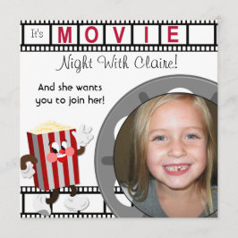 Custom Foto Movie Night Geburtstag Einladung
