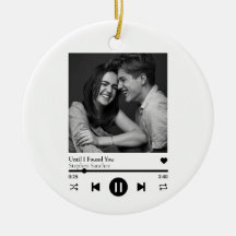 Custom Foto Music Playlist Keramik Ornament