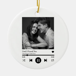 Custom Foto Music Playlist Keramik Ornament