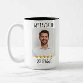 Custom Foto My Favorite Colleague 5 Star Zweifarbige Tasse