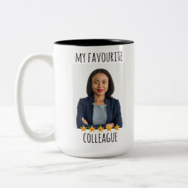 Custom Foto My Favorite Colleague 5 Star Zweifarbige Tasse
